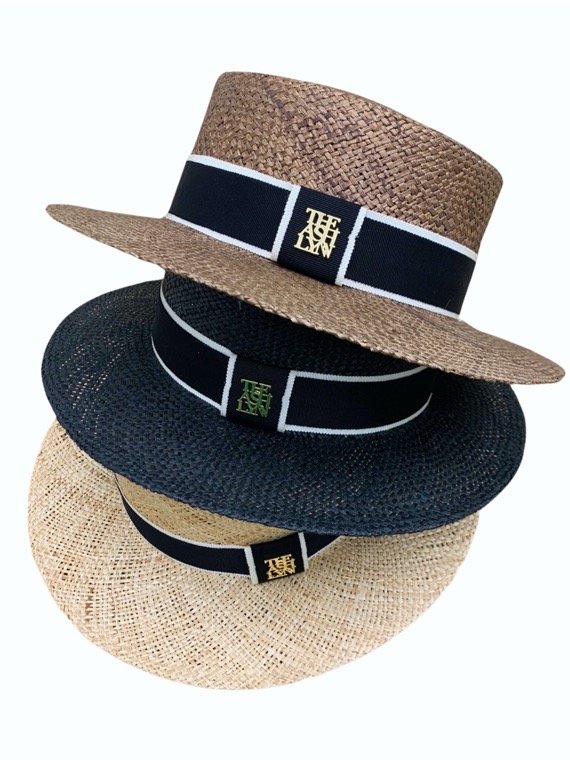 ALAIA DOUBLE RIBBON STRAW HAT (3 COLORS)
