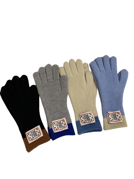 TWO-TONE WOOL GLOVES (4 COLORS)